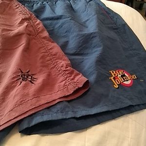 Two pair men's swim shorts